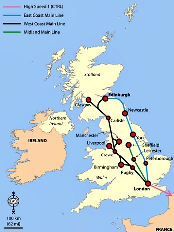 East Coast Main Line Route