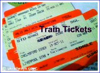 British rail ticket to Chelmsford, Essex, England.