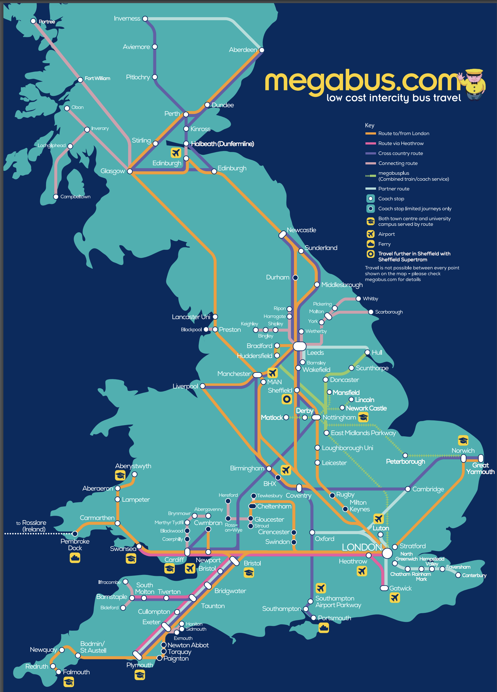 megabus and mega train route